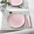 FÄRGKLAR Plate, matt light pink, 26 cm, 4 pack