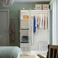 PAX / ÅHEIM Wardrobe combination, white/mirror glass, 150x60x201 cm