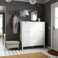 IDANÄS Cabinet with bi-folding doors, white, 121x135 cm