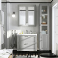 TÄNNFORSEN High cabinet with door, light grey, 40x35x195 cm