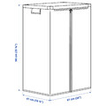JOSTEIN Shelving unit with cover, in/outdoor wire/transparent white, 61x41x90 cm