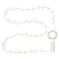 STRÅLA LED lighting chain with 160 lights, battery-operated mini