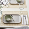 FÄRGKLAR Plate, matt light grey, 30x18 cm, 4 pack