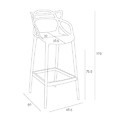 Bar Stool Lexi, grey