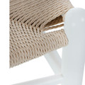 Dining Chair Wicker Natural, white