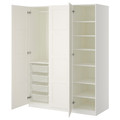 PAX Wardrobe, white, Bergsbo white, 150x60x201 cm