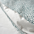 TRÄDKRASSULA Duvet cover and 2 pillowcases, white/blue, 200x200/50x60 cm