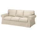 EKTORP Cover for 3-seat sofa, Kilanda light beige