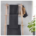 SALVIKEN Bath towel, dark grey, 70x140 cm