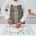 BAKTRADITION Baking mat, white, turquoise, 61x46 cm