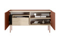 TV Cabinet with Drawer Desin 120, ceramic red/nagano oak