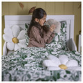 SKOGSDUVA Duvet cover and pillowcase, white green/forest pattern, 150x200/50x60 cm