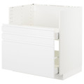 METOD Bc f BREDSJÖN sink/2 fronts/2 drws, white/Voxtorp matt white, 80x60 cm