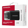 AXAGON Wall Charger EU Plug ACU-QS24 Smart 5V 1,2A + 1