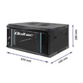 Qoltec Rack Cabinet 19", 4U, 600x280x450mm