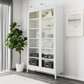 REGISSÖR Glass-door cabinet, white, 118x203 cm