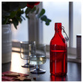 VINTERFINT Bottle with stopper, glass red, 0.5 l