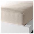 DVALA Fitted sheet, beige, 80x200 cm