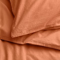 ÄNGSLILJA Duvet cover and 2 pillowcases, red-brown, 200x200/50x60 cm