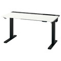 MITTZON Desk sit/stand, electric white/black, 120x60 cm