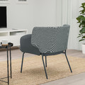 BINGSTA Armchair, Vissle dark grey, Kabusa dark grey