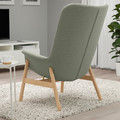 VEDBO High-back armchair, Gunnared light green