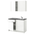 KNOXHULT Kitchen, high-gloss white, 120x61x220 cm