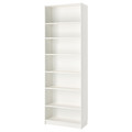 BILLY Bookcase with height extension unit, white, 80x40x237 cm