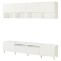 BESTÅ TV storage combination, white/Lappviken/Stubbarp white, 240x42x230 cm