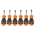 Magnusson 6-Piece Stubby Mixed Screwdriver Set