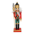 Nutcracker Christmas Decoration 15cm, red/crown