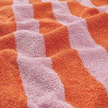 SLÅNHÖSTMAL Hand towel, orange/pink striped, 50x100 cm