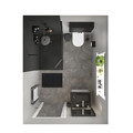 GoodHome Shower Panel Wall Walk-in Ahti 90 + 30cm, chrome/black