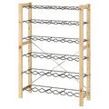 IVAR 1 section/bottle racks, pine/grey, 89x30x124 cm