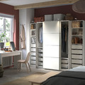 PAX / MEHAMN Wardrobe, white/double sided white, 250x66x201 cm