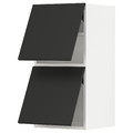 METOD Wall cabinet horizontal w 2 doors, white/Kungsbacka anthracite, 40x80 cm