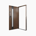 External Door O.K. Doors Temida Black P55 90, left, dark walnut