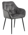 Chair Brooke, velvet, grey