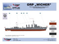 Mirage Model Kit Polish Destroyer WWII ORP 'Wicher' 14+