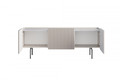 TV Cabinet Malmi 150 cm, cashmere, crema bianca, black legs