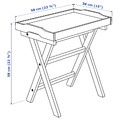 MARYD Tray table, grey, 58x38 cm