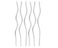 Birthday Candles Twisted 6pcs, silver