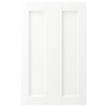 ENKÖPING 2-p door f corner base cabinet set, white wood effect, 25x80 cm