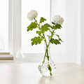 VILJESTARK Vase, clear glass, 17 cm