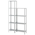 HYLLIS Shelving unit in/outdoor, 100x27x140-183 cm