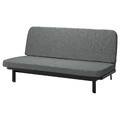 NYHAMN 3-seat sofa-bed, with pocket spring mattress/Skartofta black/light grey