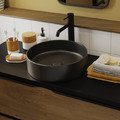 GoodHome Countertop Wash-basin Samal, ceramic, 40 cm, black