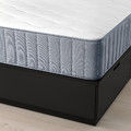 NORDLI Bed frame with storage and mattress, anthracite/Vågstranda firm, 160x200 cm