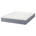 VALEVÅG Mattress and mattress pad, medium firm light blue/Nordberget white, 140x200 cm