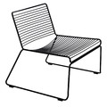 Designer Wire Chair Big Dilly, black